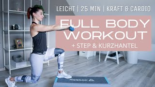 Full Body Workout + Steppbrett & Kurzhantel // Kraft meets Cardio // Ganzkörpertraining