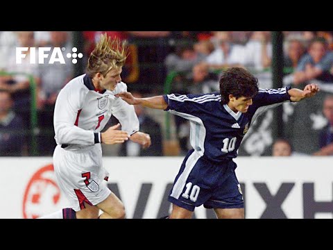 Lo mejor de Ariel Ortega en Argentina vs Inglaterra en la Copa Mundial 1998