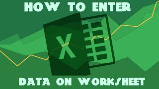 HOW TO ENTER DATA ON WORKSHEET #excel #tutorial #7