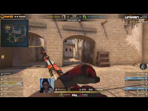 Twistzz 1v3 4k (Team Liquid vs FlipSid3 Tactics) (PGL)