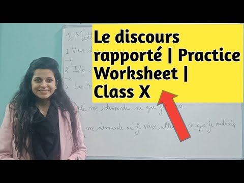 Le discours direct ou indirect | Practise Worksheet| Class X