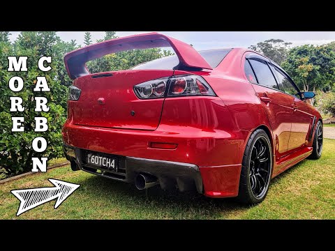 Evo X Carbon Fibre Diffuser Install