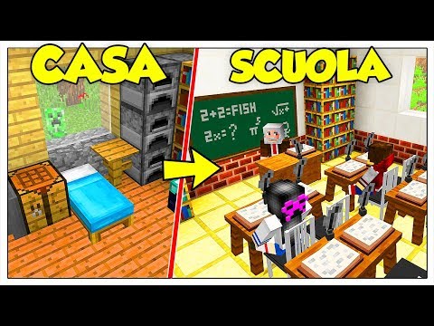 TRASFORMIAMO LA MIA CASA IN SCUOLA! - Minecraft ITA