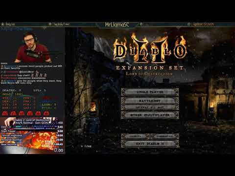 Diablo 2 - World Record Speedrunning Any% Norm Sorc Attempts (05/31/2018)