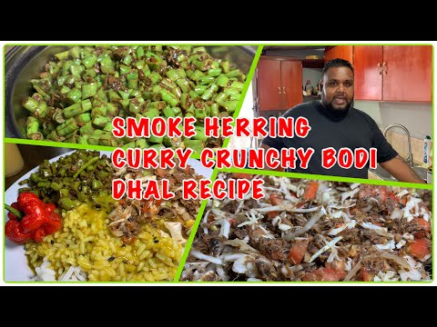 SMOKE HERRING | CURRY CRUNCHY BODI | DHAL RECIPE
