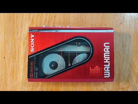 Sony WM 30 1984 - Sony Walkman Cassette player WM 30 red working image 11