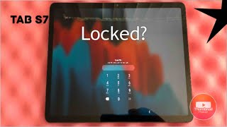 Samsung Galaxy Tab S7 How to reset forgot password, screen lock, pin , pattern bypass ....
