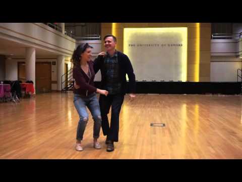 Rock Chalk Swing 2016 - Dips & Tricks (tuck turn into fallback, kick in pants, bobby/kate)