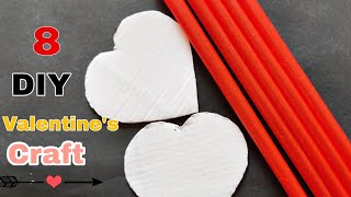8 DIY Valentine's Day Gift Ideas At Home // Drinking Straw Craft For Valentine's Day// valentine's