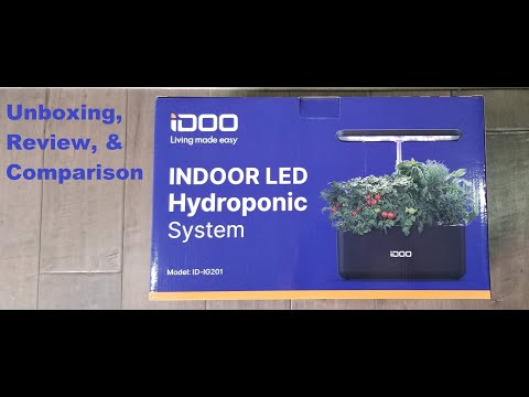 7 pod iDoo Hydroponics system - Unboxing, review, and comparison with Aerogarden