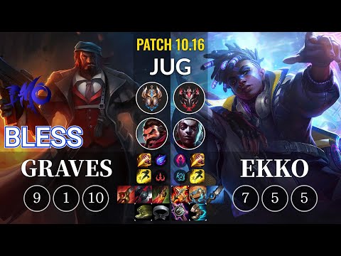 DMO bless Graves vs Ekko Jungle - KR Patch 10.16