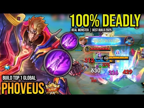 PHOVEUS BEST BUILD 2025 | BUILD TOP 1 GLOBAL PHOVEUS GAMEPLAY | MOBILE LEGENDS✓