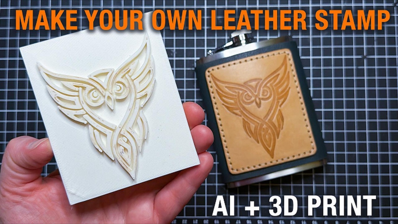 How to Make Custom Leather Stamp with AI & 3D Printing | Full Step-by-Step Guide