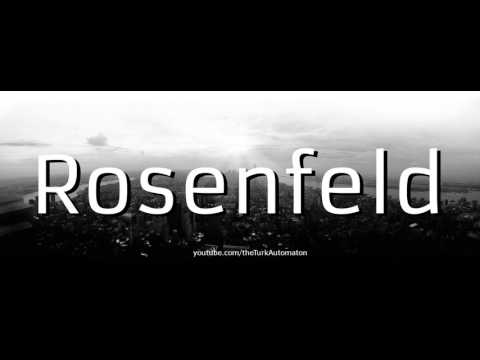 How to pronounce Rosenfeld in German
