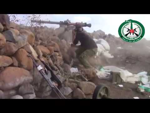 استهداف تحصينات قوات النظام في ريف درعا بواسطة قاذف بي 9  من قبل فرقة عامود حوران ضمن معركة نصر من الله وفتح قريب