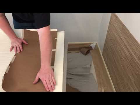 How To Hang Grasscloth In Corners (Template) part 1 - Spencer Colgan