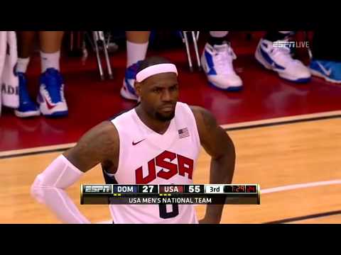 Dreamteam 2012 U.S. Olympic Basketball Team vs Dominican Republic FUll Highlights and Recap