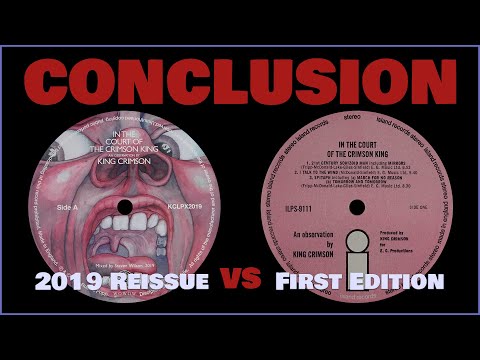 Comparison Test Conclusion: King Crimson - 2019 Reissue vs Original Version
