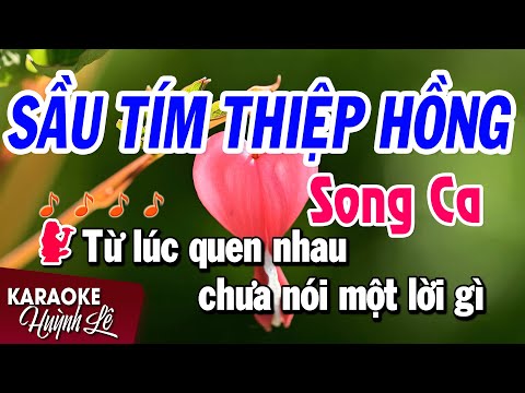 Karaoke Sầu Tím Thiệp Hồng Nhạc Sống Song Ca | Huỳnh Lê