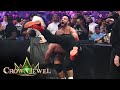Roman Reigns Blasts LA Knight With A Spear Through The Barricade WWE Crown Jewel 2023 Highlights