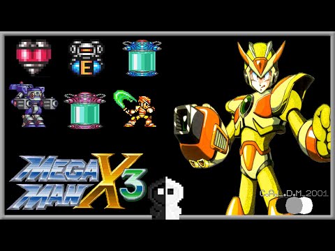 MEGAMAN X3: Heart Tanks, Sub Tanks, Armor, Ride Armors, Pink Capsules, Golden Armor And Zero Saber