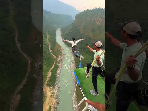 Bungy In Nepal #bungee #bungeejumping #jumping #adventure #trending #viral #bungy #shorts