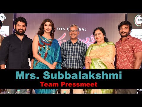 Mrs. Subbalakshmi And Zee5 Team Pressmeet