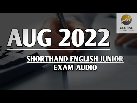 AUG 2022 SHORTHAND ENGLISH JUNIOR DOTE EXAM AUDIO 🔊✍🏼🏆✨
