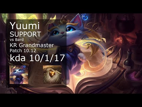 Yuumi Support & Ezreal vs Bard & Lucian - KR Grandmaster 10/1/17 Patch 10.12 // [롤] 유미 vs 바드 서폿