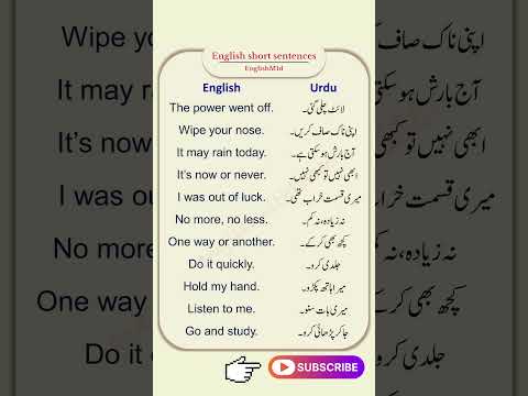 Daily Use English Sentences with Urdu | Speak English Fluently”#englishsentences #spokenenglish
