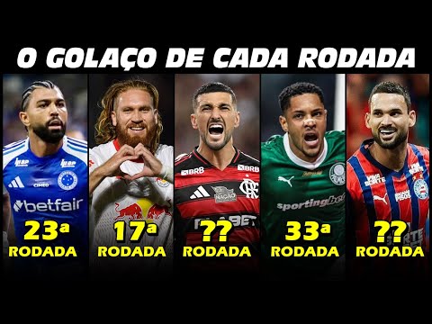 O Gol MAIS BONITO de CADA RODADA do Brasileirão 2025 ● Da 1ª a 38ª