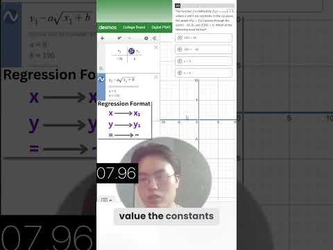 Solving an SAT math question in under 30 seconds pt.39 #justusedesmos #desmos #speedrun #satprep