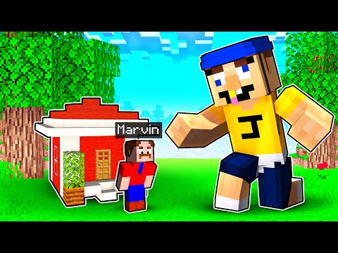 Jeffy vs Marvin TINY House Battle in Minecraft!
