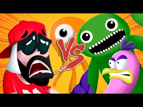 Jumbo Josh e Opila (Garten of Banban) Vs. Mussoumano - Batalha com Games (Desenho Animado)