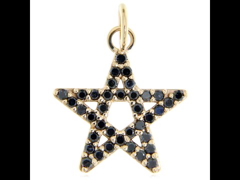 Pandantiv Aur Galben 14k Diamante Naturale Star Shine