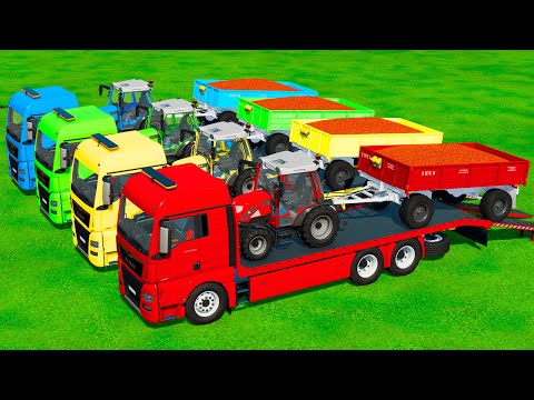 TRANSPORTING RIGITRAC MINI TRACTORS LOADED WITH SORGHUM -  Farming Simulator 22