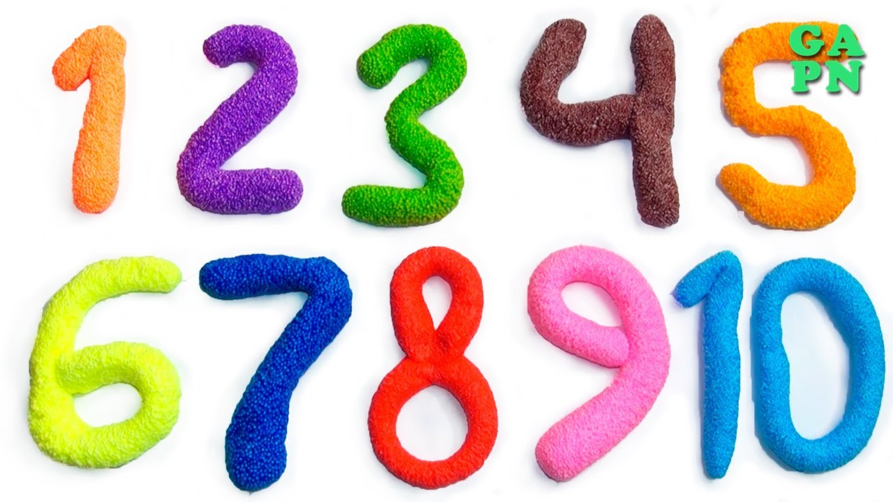Aprender A Contar Con Play Doh Los Números 11 a 20 | Aprender a Contar Con Espuma Blanda Brillo 1-10