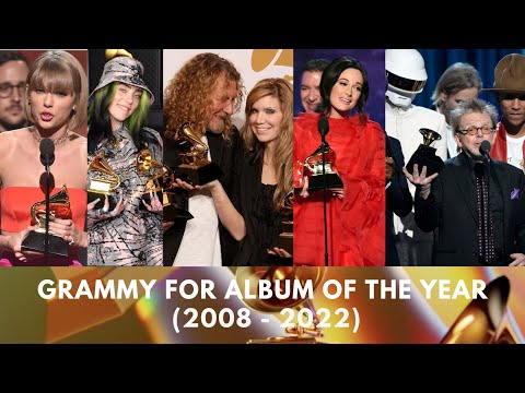 GRAMMY FOR ALBUM OF THE YEAR WINNERS AND NOMINEES FROM 2008 TO 2022