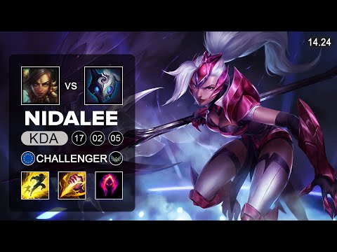 Nidalee vs Kindred Jungle - EUW Challenger - Patch 14.24 Season 14