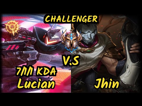 KZ Deft (LUCIAN) vs JHIN - 7/1/1 KDA BOTTOM ADC CHALLENGER GAMEPLAY - KR