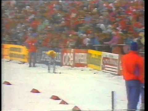 Gunde Svan vägrar att bryta Holmenkollens 5-mil 1989