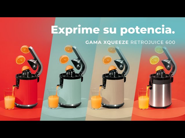 Exprimierer Cecotec Xqueeze Retrojuice 600 Retro-Design 600W Edelstahlfilter Grün video