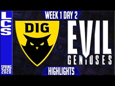 DIG vs EG Highlights | LCS Spring 2020 W1D2 | Dignitas vs Evil Geniuses