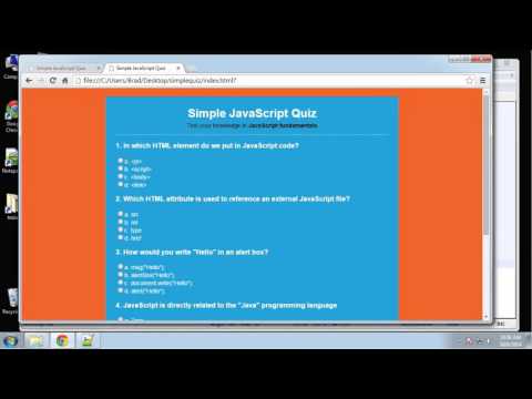 Learn JavaScript By Building a Simple Quiz Part 5