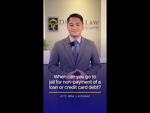 When can you go to jail for non-payment of a loan or credit card debt?