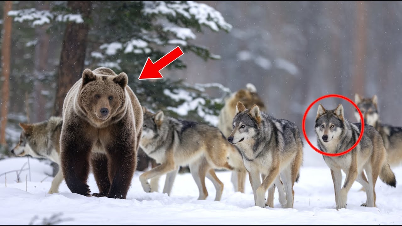 A Wild Bear Was Seen Among a Pack Of Wolves What The Hunter Discovered Left Everyone Speechless