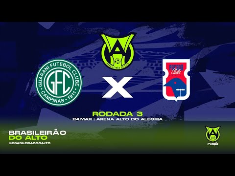 2º TEMPORADA - 3º RODADA: PARANÁ 1x2 GUARANI