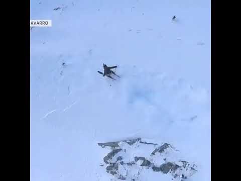 La bajada imposible de Aymar Navarro en el Tuc de Baciver durante el FWT de Baqueira-Beret