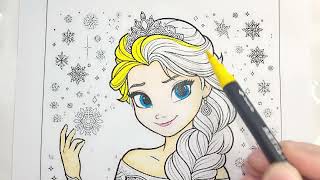 Disney Frozen Elsa Anna Coloring Book #arrtx #arrtxart #arrtxmarkers #arrtxacrylicmarkers #arrtx90