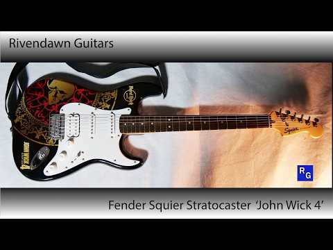 Squier Bullet Stratocaster HSS HT John Wick 4 Wrapped. image 6